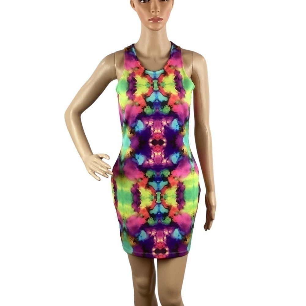 re:named Mini Bodycon Party Club Dress Size M Multicolor